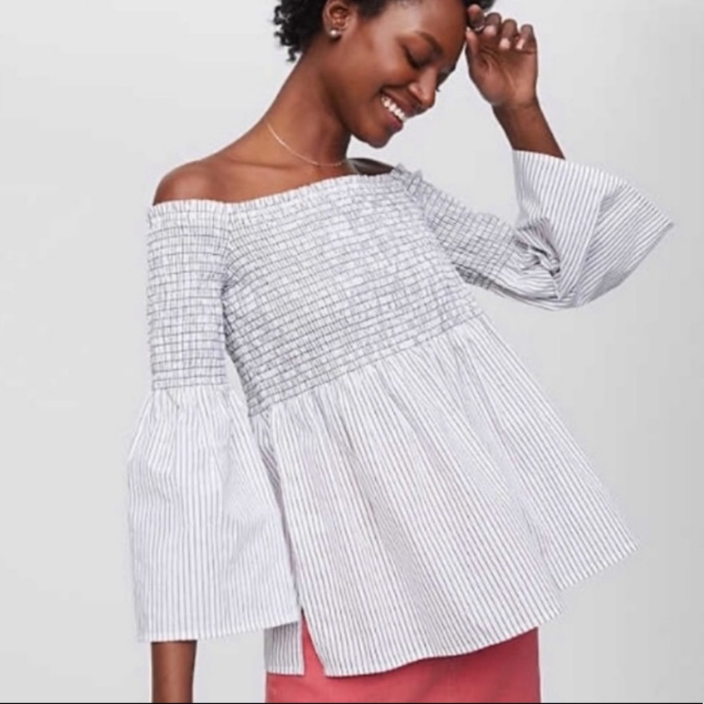 LOFT smocked off the shoulder top